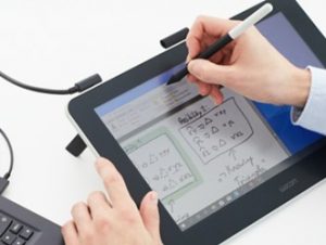 Wacom with digital display