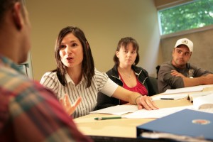 Faculty and students in class