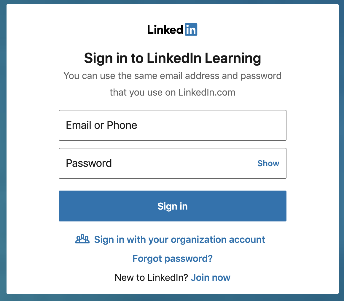 Image of sign-in page.